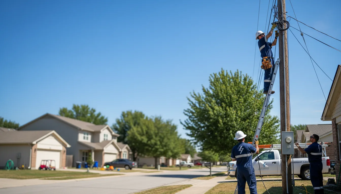 Residential electrician providing installation services in Bristow, IN